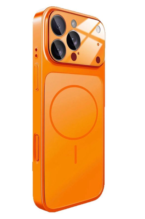 1 TURUNCU FIRO iPhone 16 Uyumlu 17 Pro Max Görünümlü Çevirici Kamera Koruma Magsafe Telefon Kılıfı Kapak - Görsel 1
