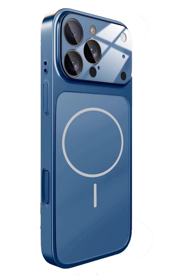 1 lacivert FIRO iPhone 15 Pro Uyumlu 17 Pro Max Görünümlü Çevirici Kamera Koruma Magsafe Telefon Kılıfı Kapak - Görsel 1