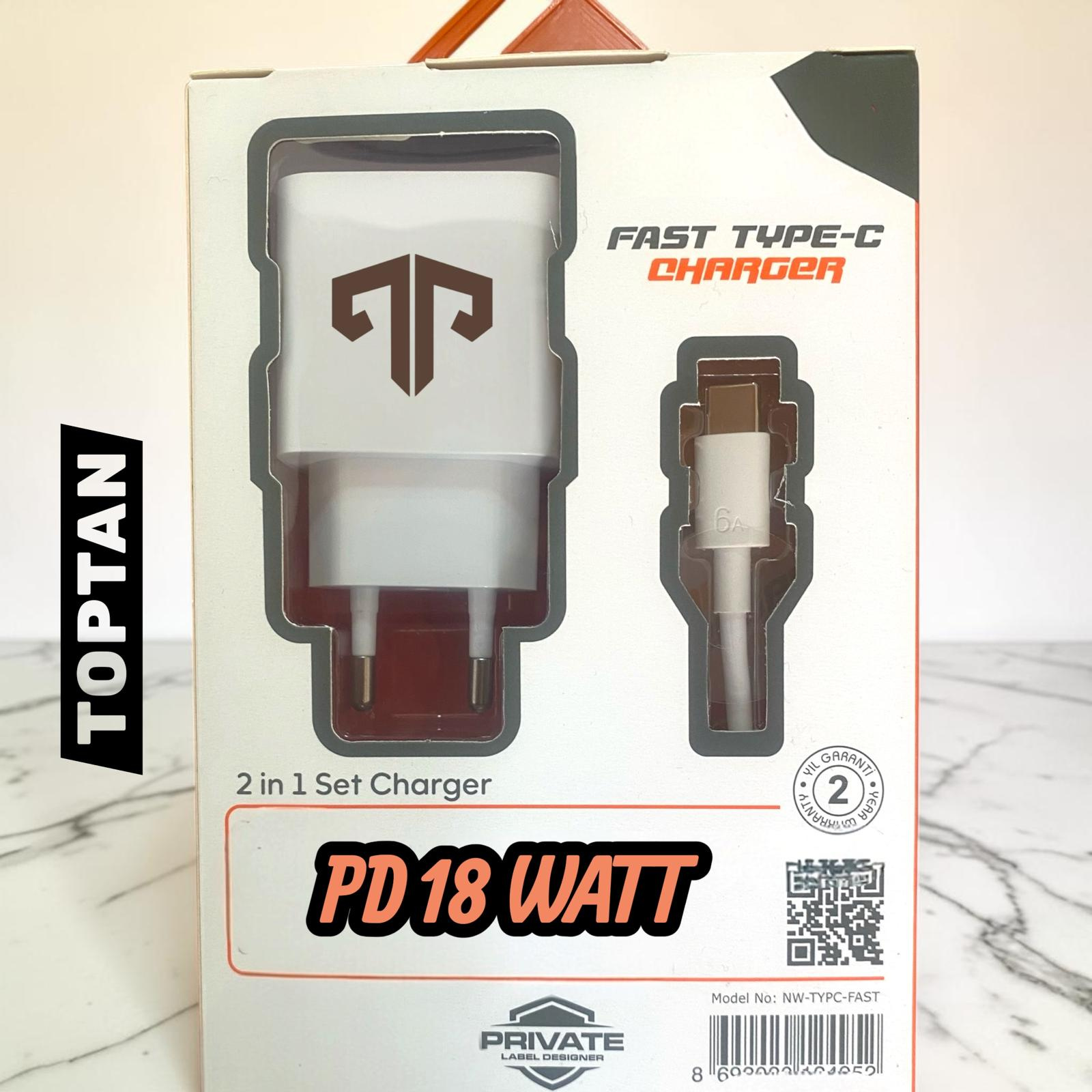 366bbeb1-3f02-456f-b350-eb815e05e8ff CEP TELEFONU ŞARJ SETİ KUTULU 18 WATT - Görsel 1